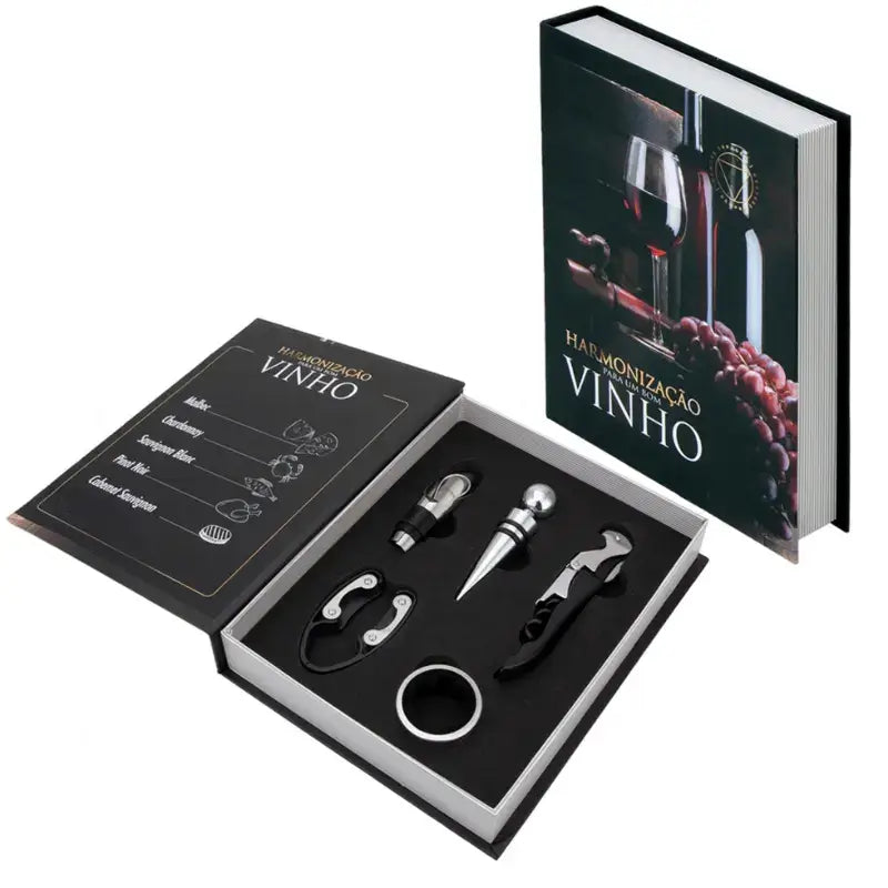 Livro Kit Abridor Saca Rolhas