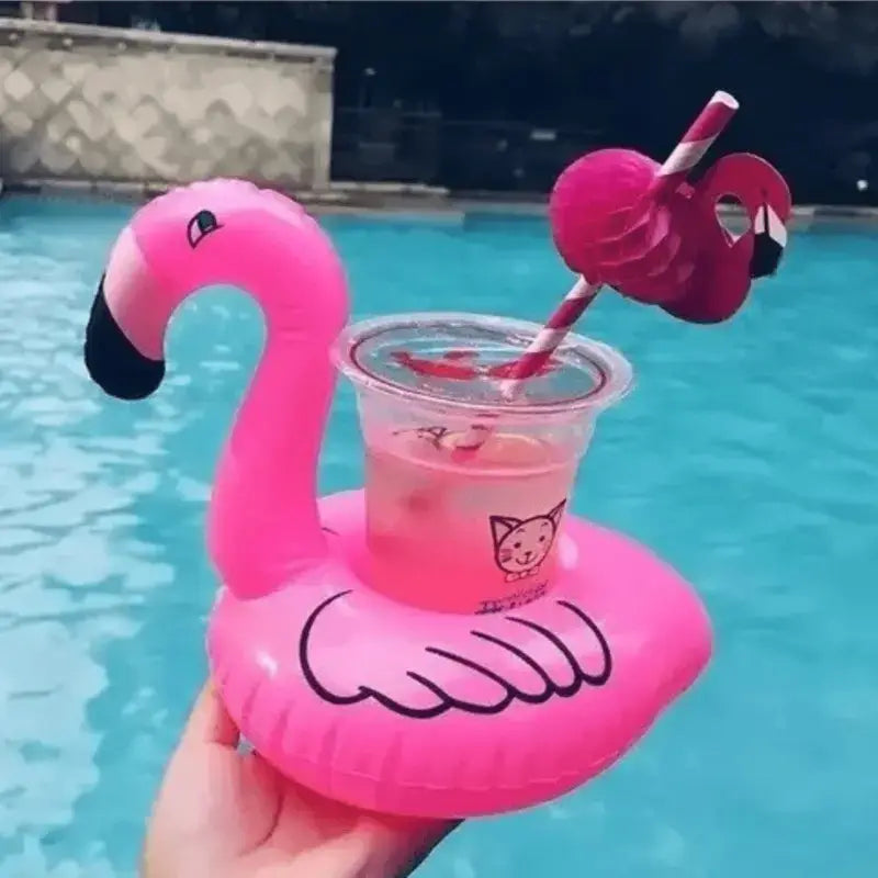 Boia Flamingo Porta Copo - Kit 10 Unidades